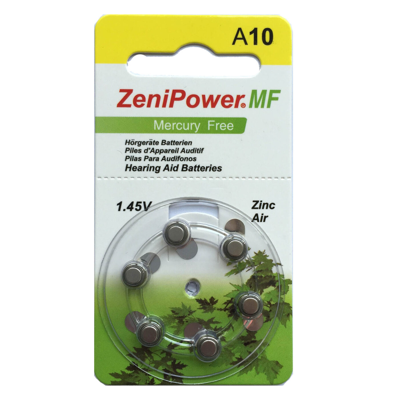 סוללות למכשירי שמיעה 10 ZeniPower