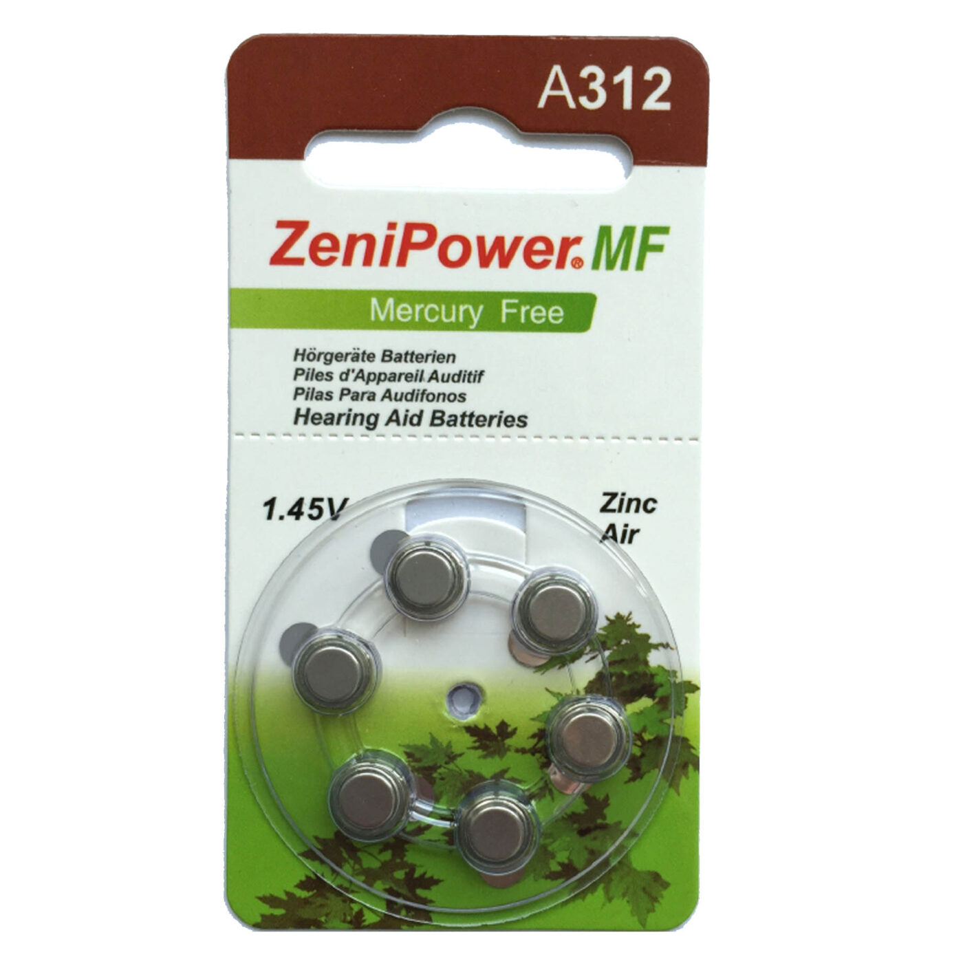 סוללות למכשירי שמיעה 312 ZeniPower